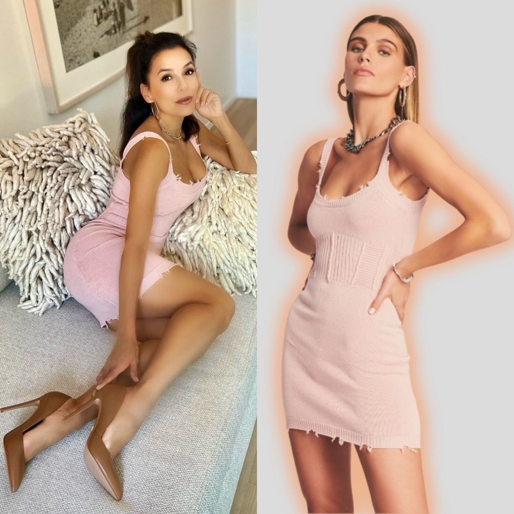 SER.O.YA ‘Isla’ Dress in “Cintz Rose” Size XL ASO Eva Longoria